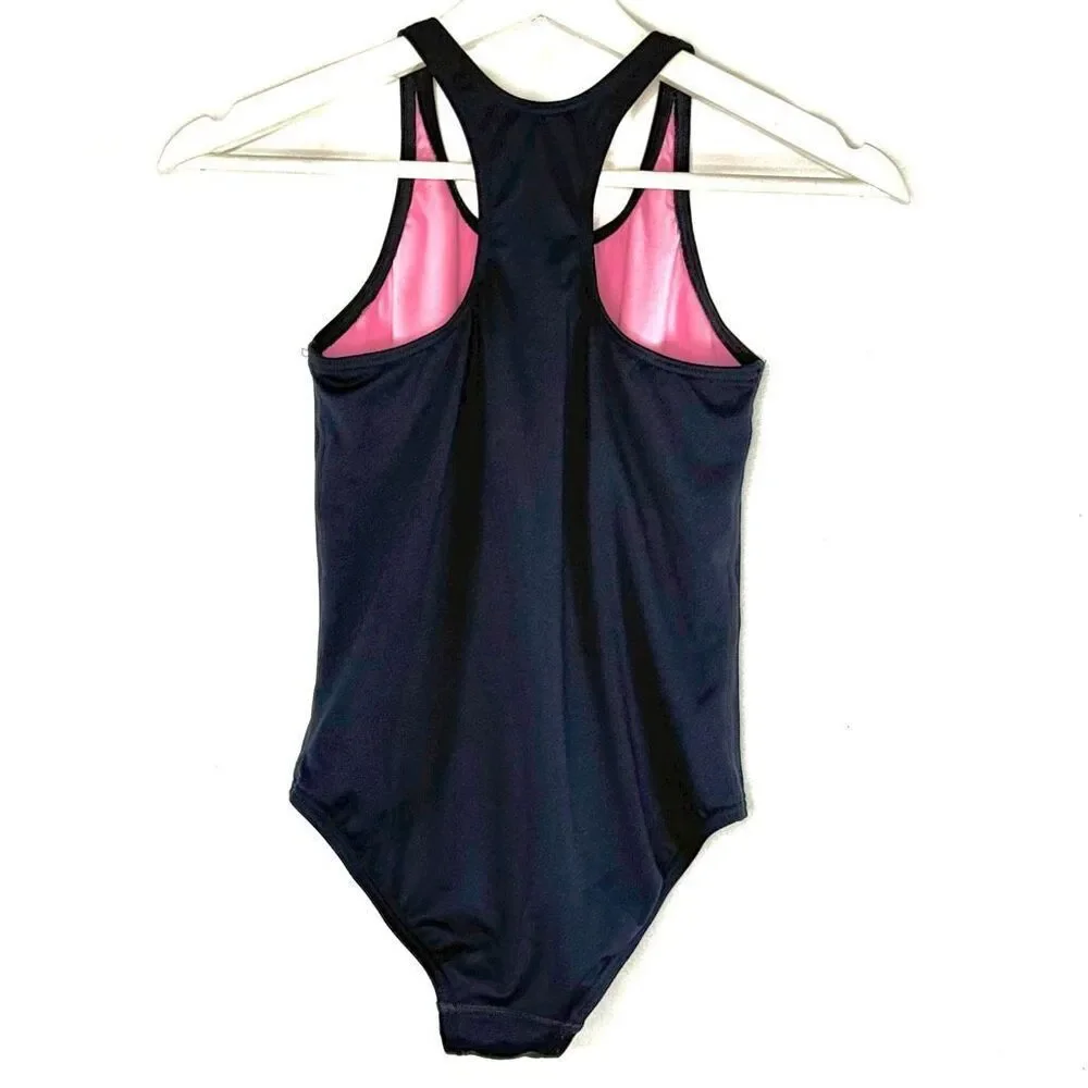 TYR Durafast Lite Ella Maxfit Competition Swimsuit for Kids - US M 10/12 Navy Bl